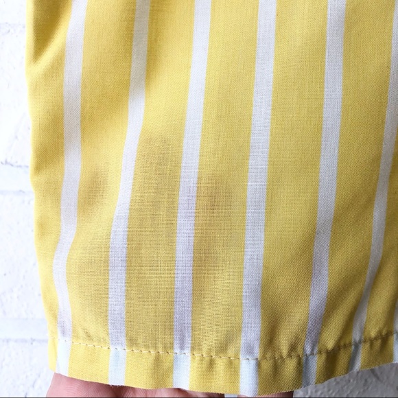 Vintage boxy cotton yellow and white stripe tank - Picture 6 of 9